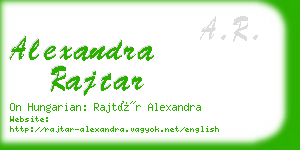 alexandra rajtar business card